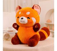 Poupée De Raton Laveur Rouge De Dessin Animé, Jouet En Peluche, Poupée Ours Brun, Poupée Réconfortante Pour Enfants, Panda Raton Laveur Assis - 23 Cm (0,2 Kg)