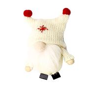 Poupée De Ski sans Visage Décoration De Ski Peluche Gnomes Ornement Suspendu pour Arbre De Noël Ornement De GNOME De Noël Étoffe De Laine Accessoires De Bébé Cadeau Drole (Beige, One Size)