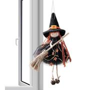 Poupée de sorcière | Ornement de poupée de sorcière à suspendre | Figurines | Figurine effrayante à suspendre pour décoration de fenêtre | Cuisine Jardin Maison Murs