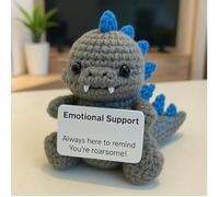 Poupée de soutien émotionnel au crochet avec affirmation positive, petit cadeau d'encouragement amusant pour femme, amis, étudiants, collègues de travail ou remise de diplôme (A)