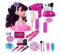 Poupée De Tête De Style Pour Enfant, Jouet De Maquillage, Peigne À Cheveux, Ensemble De Jeu De Déguisement De Princesse, Apprentissage Du Maquillage