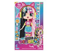 Poupée Decora Fashion Pixels 30 cm - Accessoires et Autocollants pour décorer Inclus, Style et créativité dans Un Jouet Unique, Cheveux et vêtements Personnalisables