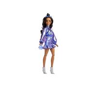 Barbie Poupée Delu e Style Haut et jupe métallisé Brune Barbie JFP42 G