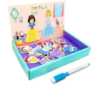 Poupée D'habillage Magnétique, Poupée en Papier pour Habillage de Princesse, Jeu Educatif Magnétique, Montessori Jouets Éducatifs Jouet Cadeau pour Fille Ensemble de Jeu pour Filles