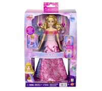 Mattel Poupée Disney Princess Aurore – Robe magique transformable lumineuse (rose/bleu)