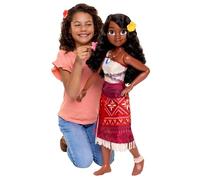 Disney - Licence Officielle - Vaiana - Poupée Playdate Grandeur Nature 81 cm - Figurine Géante Articulée Vaiana 2 - Cheveux Longs, Robe Tissu - Jeu Imitation Personnage Disney - Univers Aventure