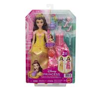 Disney Princess Poupée Belle 2 en 1 rose avec tenues et accessoires JFJ82