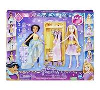 Disney Princess – Armoire Le Dressing de Jasmine et Raiponce – Tenues pour poupées – Dès 3 Ans