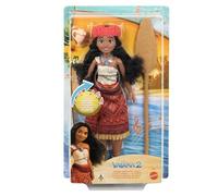 Mattel Poupée chantante Vaiana, tenue et accessoires signature, chante « We’re Back » en 4 langues