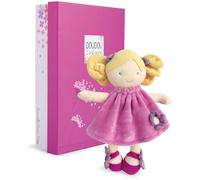 Poupée Doudou De Chiffon-Demoiselle Pretty-28 Cm-Rose-Douceur&Réconfort-Avec Boîte Cadeau Prêt À Offrir-Poupée Peluche Pour Enfants-Idée Cadeau Pour Anniversaire-Dc3132