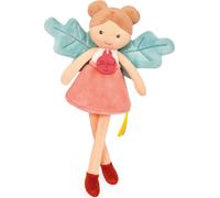 Jolijou - Poupée Fée de la Forêt en Tissu - Gaia - Boite Cadeau - 25 Cm - Doudou Corail et Vert - Développement de l'Imagination - Idée Cadeau de Naissance Fille - JJ6030