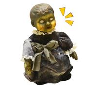 Poupée effrayante de 13, 4 Pouces de Marche à Pied poupées Halloween poupées effrayantes animées avec des Yeux Lumineux, des Sons d'horreur ＆ Motions, Horreur à Batterie pour la Maison hantée déco