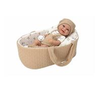 MuÑecas Arias Elegance With Carrycot Baby Boy Doll 33 Cm Beige Enfants