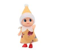 Poupée Elfe de Noël, Mini poupée émulée, Bébé Poupée Elfe, Lutin Farceur de Noel, Mini poupée Elfe nouveauté, Poupées Bébé Elfes Jouets pour Garçons Et Filles Cadeaux De Noël (Orange)