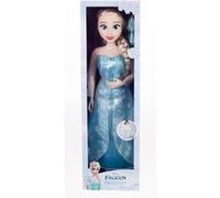 Disney - Licence Officielle - Jakks Pacific - Frozen Playdate Elsa 81 cm - Poupée Grandeur Nature Articulée avec Brosse et Accessoires - 11 Points d’Articulation - Univers Reine des Neiges