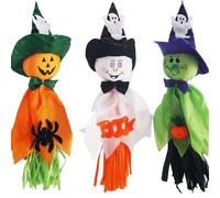 Poupée En Forme De Tête De Citrouille Pour Halloween, 1 Pièce, Non-Tissé, Créatif, Jouet Décoratif Classique, Pendentif Avec Figurines De Chapeau De Sorcière, Cadeau Pour Enfants