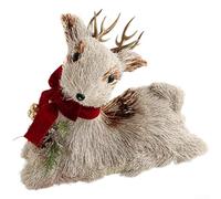 Poupée en mousse légère en forme d'élan pour décoration de Noël, fenêtre et table, style scandinave moderne pour les paramètres festifs (nœud papillon élan assis)