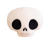 Poupée en peluche avec tête de mort, oreiller de tête de mort rembourré, oreiller en os d'Halloween effrayant, décoration d'Halloween, coussins de collection pour chambre à coucher, ha