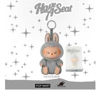 Poupée en peluche de la série Monster Labubu, personnage d'anime, modèle de sac, porte-clés, collection, décoration，gris