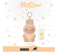 Poupée en peluche de la série Monster Labubu, personnage d'anime, modèle de sac, porte-clés, collection, décoration，jaune