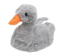 Poupée en Peluche en Forme de Canard Vibrant, Matériau Doux et Confortable, Pièce Décorative Polyvalente pour Le Bureau ou Le Salon, Jouet en Peluche (Grey)