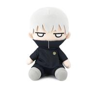 Poupée En Peluche Japonaise D'anime Jujutsu Kaisen Grand Poupée De Cinq Barres De Loup Jinyin Noir Pour Hommes Hauteur 23cm Poids 130g Style Mignon Et Dessin Animé