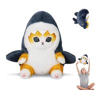 Poupée en Peluche Requin Chat, 22CM Peluche Requin Chat Peluche, Chat Requin Animal en Peluche, Poupée Peluche Shark Cat, Chat Requin Peluche Jouet, Shark Cat Plush Cadeau pour Garçons et Filles