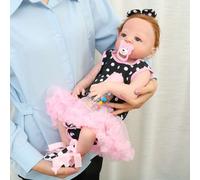 Poupée En Silicone Pour Nouveau-Né Fille, 22 Pouces, Toucher Réel, Corps Entier Réaliste, 55cm, Peau Peinte En 3d