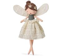 Poupée en tissu bébé fairy mathilda la fée ? 35 cm crème, doré et vert grisé TU
