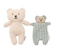 Poupée en tissu ours teddy ultra doux white and green mint TU
