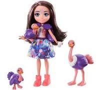 Enchantimals – Coffret Famille Savane Ensoleillée Mini-poupée Ofelia Autruche et 3 Figurines (GTM32)