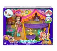 Enchantimals – Coffret Gillian Girafe – Bivouac en Savane – Mini-poupée – Dès 4 ans