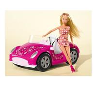 Poupée Enfant - SIMBA - SL VOITURE CABRIOLET - Robe estivale - Cabriolet floral - Rose