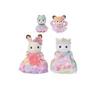 Sylvanian Families – Set 4 figurines Les Princesses en Robes à Fleurs – Animaux miniatures – 3 ans+ – 5809