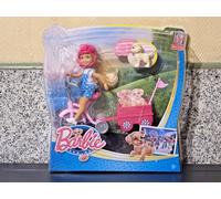 POUPEE ET TRICYCLE DOLL AND TRIKE CHELSEA BARBIE MATTEL CHIOT PUPPY 2014 NEUF