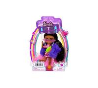 Barbie – Poupée Extra Mini n°1 (14 cm) avec robe, manteau, lunettes de soleil, sac banane HGP63