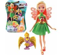 Winx Club Stella avec Animal Féerique Phénix Shiny,Poupée Fairy Pet 28cm,