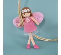 Jolijou - Poupée Fée de la Forêt en Tissu - Diane - Boite Cadeau - 25 Cm - Doudou Rose - Développement de l'Imagination - Idée Cadeau de Naissance Fille - JJ6029