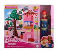 Barbie Pompier Avec Caserne De Pompiers Et Accessoires Poupée