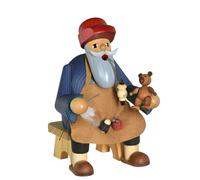 Poupée Fumée Ours En Peluche, Assise LxHxP 10x15x12 Cm NEU Figurine Fumée