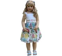 Poupée Géante Ren Baby Doll, Corps Entier, Vinyle Rigide, Cheveux Longs, Princesse, Réaliste, Anatomiquement Correcte, Modèle De Collection pour Enfants., C, 100cm