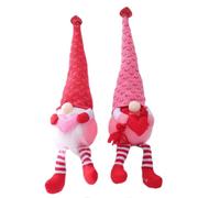 Poupée Gnome En Peluche Pour La Saint-Valentin, 2 Pièces, Décorations, Longues Jambes, Sans Visage, Ornement De Table Pour La Saint-Valentin, Fs-Phfu
