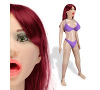 Poupée gonflable haute qualité rousse yeux verts Leana