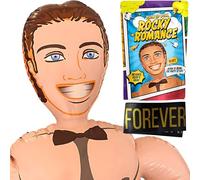 Poupée Gonflable Homme avec Écharpe Future Mariée - EVJF Enterrement de Vie de Jeune Fille - EVG Homme Accessoires Enterrement de Vie de Garcon - Taille réelle 150 cm - Rocky Romance