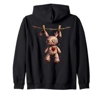 Poupée Gothique effrayante Mignonne Lapin vaudou E-Girl Sweat à Capuche
