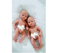 Götz 0753010 Poupée Nouveau-née Aquini Girl - Poupée de Bain de 33 cm de Haut avec Yeux Bleus Peints et sans Cheveux - bébé de Bain à partir de 18 Mois