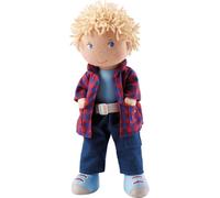 HABA 302843 - Poupée HABA Nick Soft Boy avec des cheveux blonds, des yeux bleus et un visage brodé pour les 18 mois et plus