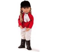 Götz 1466022 Happy Kidz Anna en poupée cavalière de Tournoi - poupée Debout Multi-articulée de 50 cm de Haut, Cheveux blonds, Yeux Bleus - Ensemble de 8 pièces