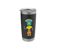 Poupée Hopi Blue Star Kachina Gobelet isotherme en acier inoxydable double paroi