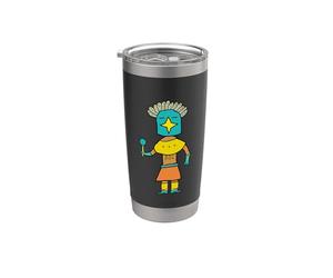 Poupée Hopi Blue Star Kachina Gobelet isotherme en acier inoxydable double paroi